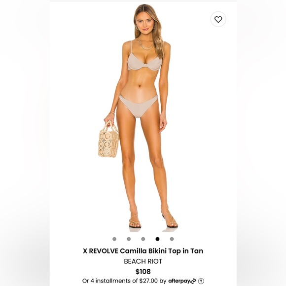 Beach Riot SET- Camilla top and Island bottom in tan - Picture 1 of 8